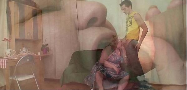  Girlfriend caught him fucking huge mother-in-law